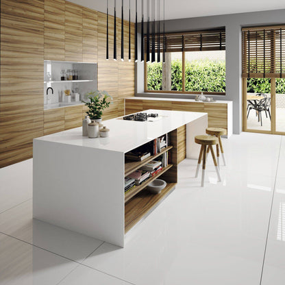 Silestone Iconic White Natural Quartz Countertop - Renoz