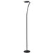 Dainolite LED Torchier, Matte Black, Swivel Head, White Frosted Diffuser - Renoz