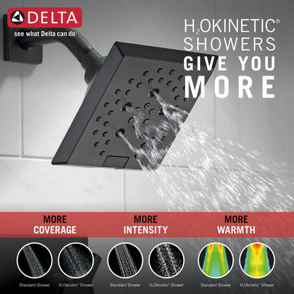 Delta PIVOTAL Monitor 17 Series H2Okinetic Shower Trim -Matte Black (Valve Sold Separately)