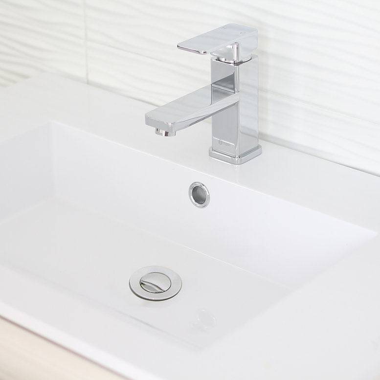 Stylish Pop-Up Drain with Overflow, Polished Chrome Finish D-700C - Renoz