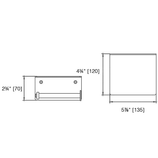 Laloo Paper Holder with Shelf 8089