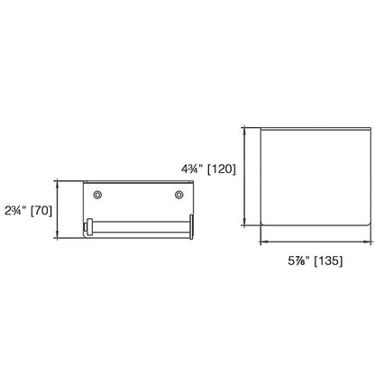 Laloo Paper Holder with Shelf 8089