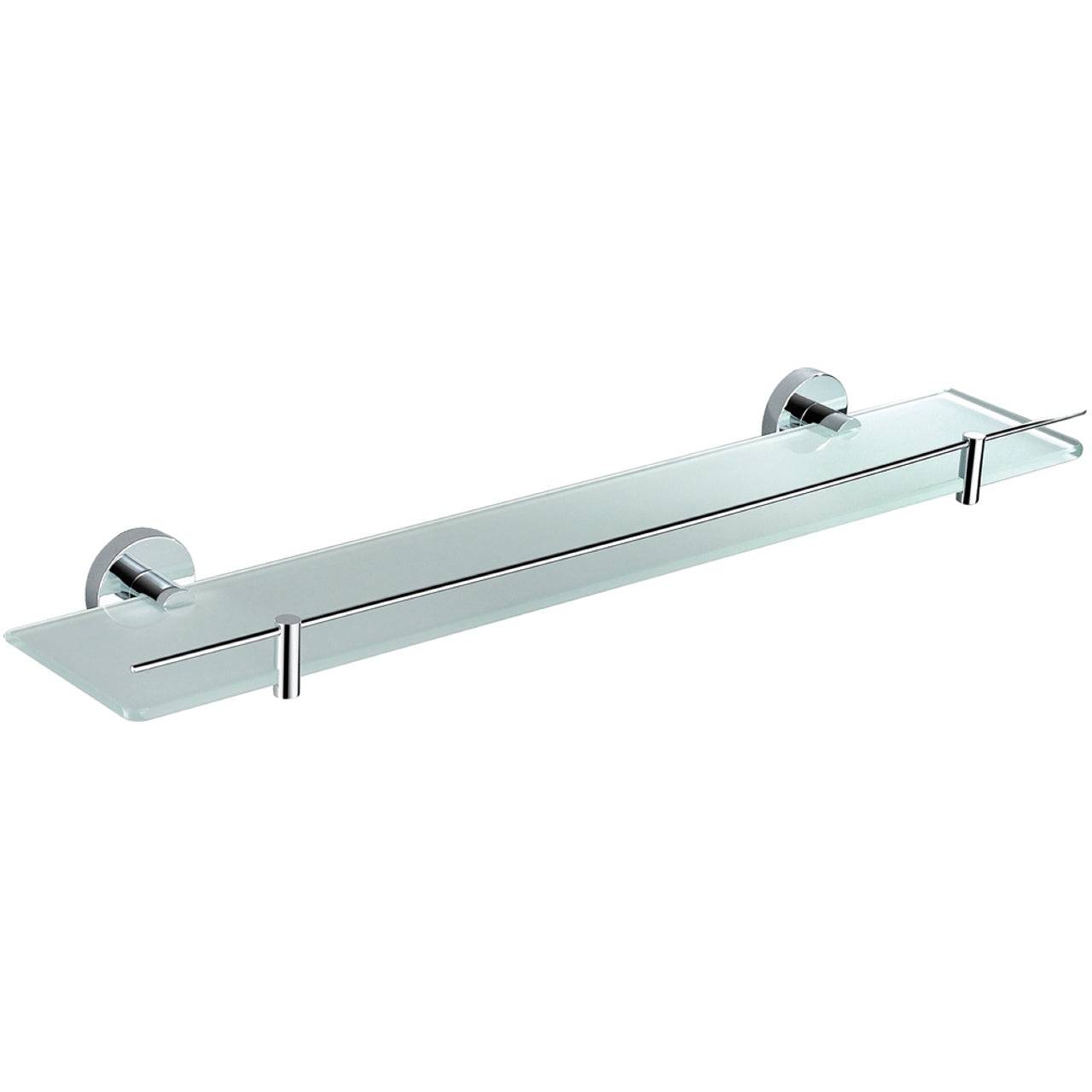 Kube Bath Aqua Rondo Glass Shelf – Chrome - Renoz