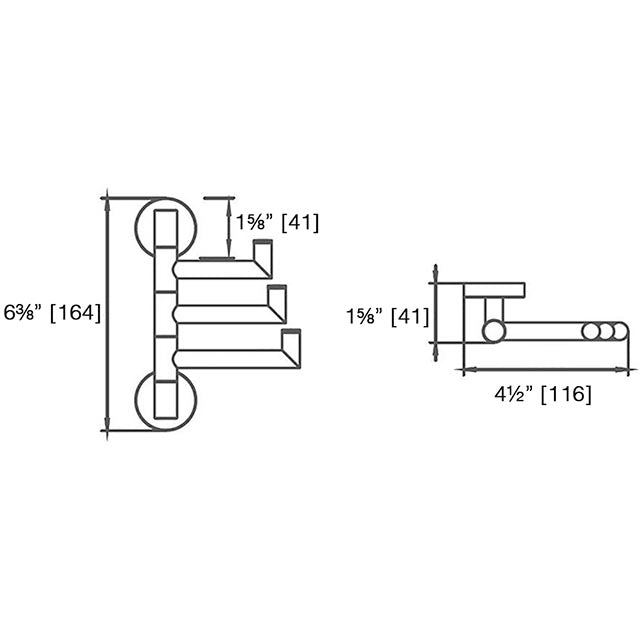 Laloo Triple Hook - Pivot articulé empilé 8127