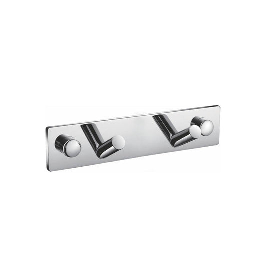 Kube Bath Aqua Chiaro Robe Hook With 2 Hooks – Chrome - Renoz