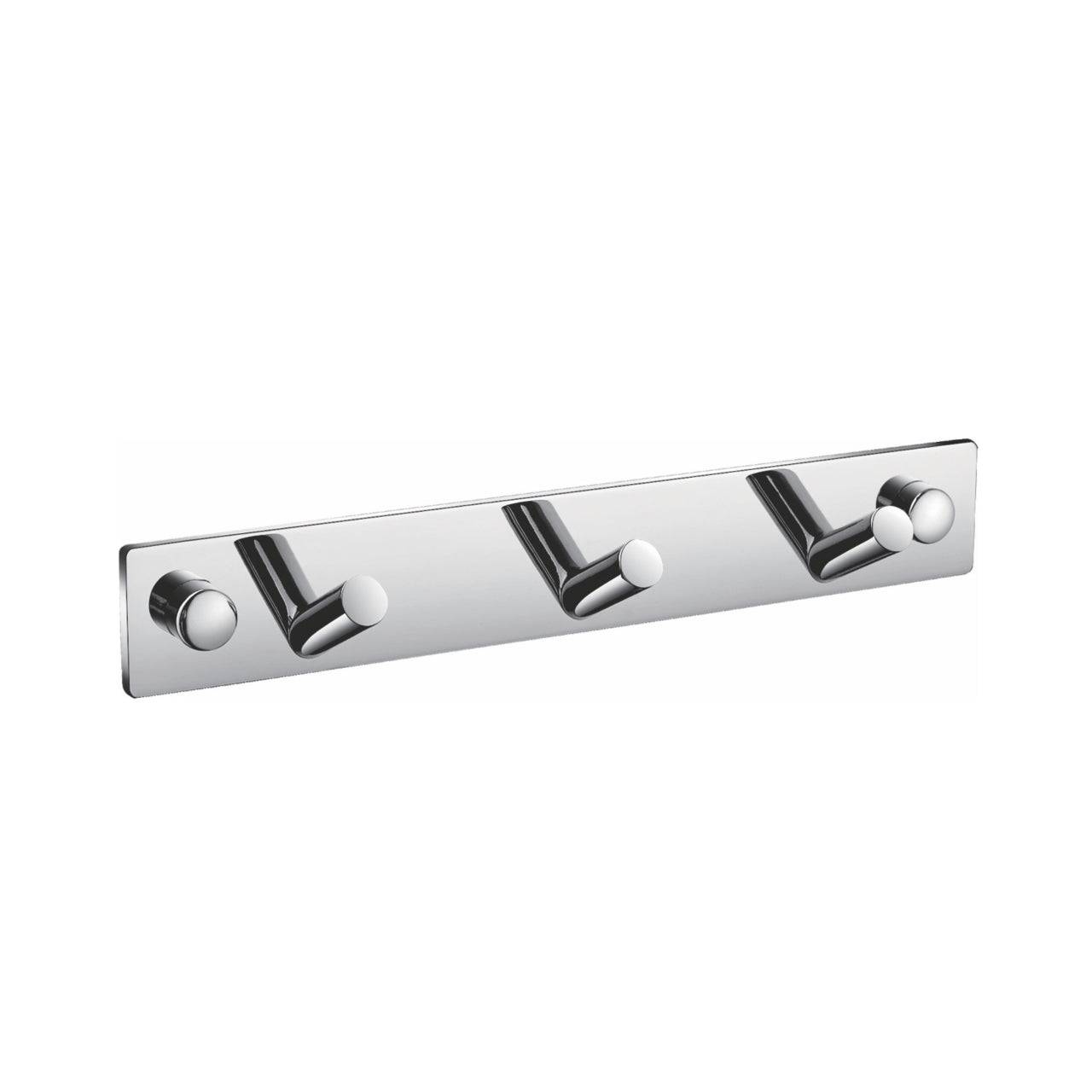 Kube Bath Aqua Chiaro Robe Hook With 3 Hooks – Chrome - Renoz