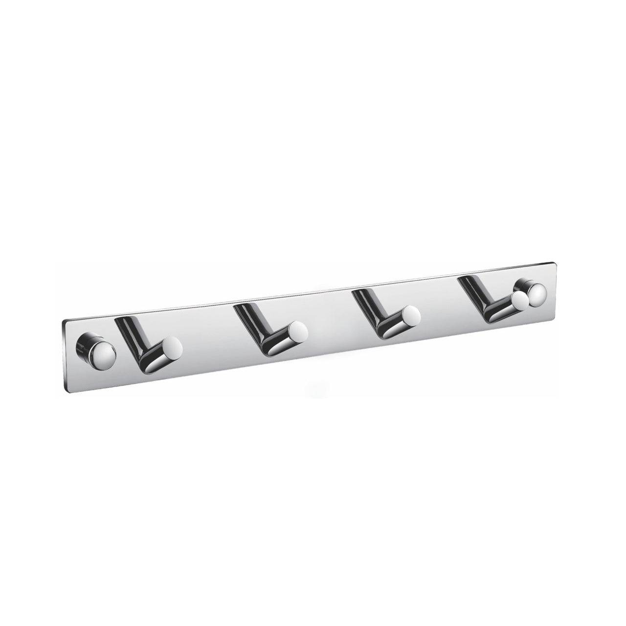 Kube Bath Aqua Chiaro Robe Hook With 4 Hooks – Chrome - Renoz