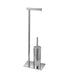 Kube Bath Aqua Rondo Free Standing Toilet Paper Holder With Toilet Brush – Chrome - Renoz