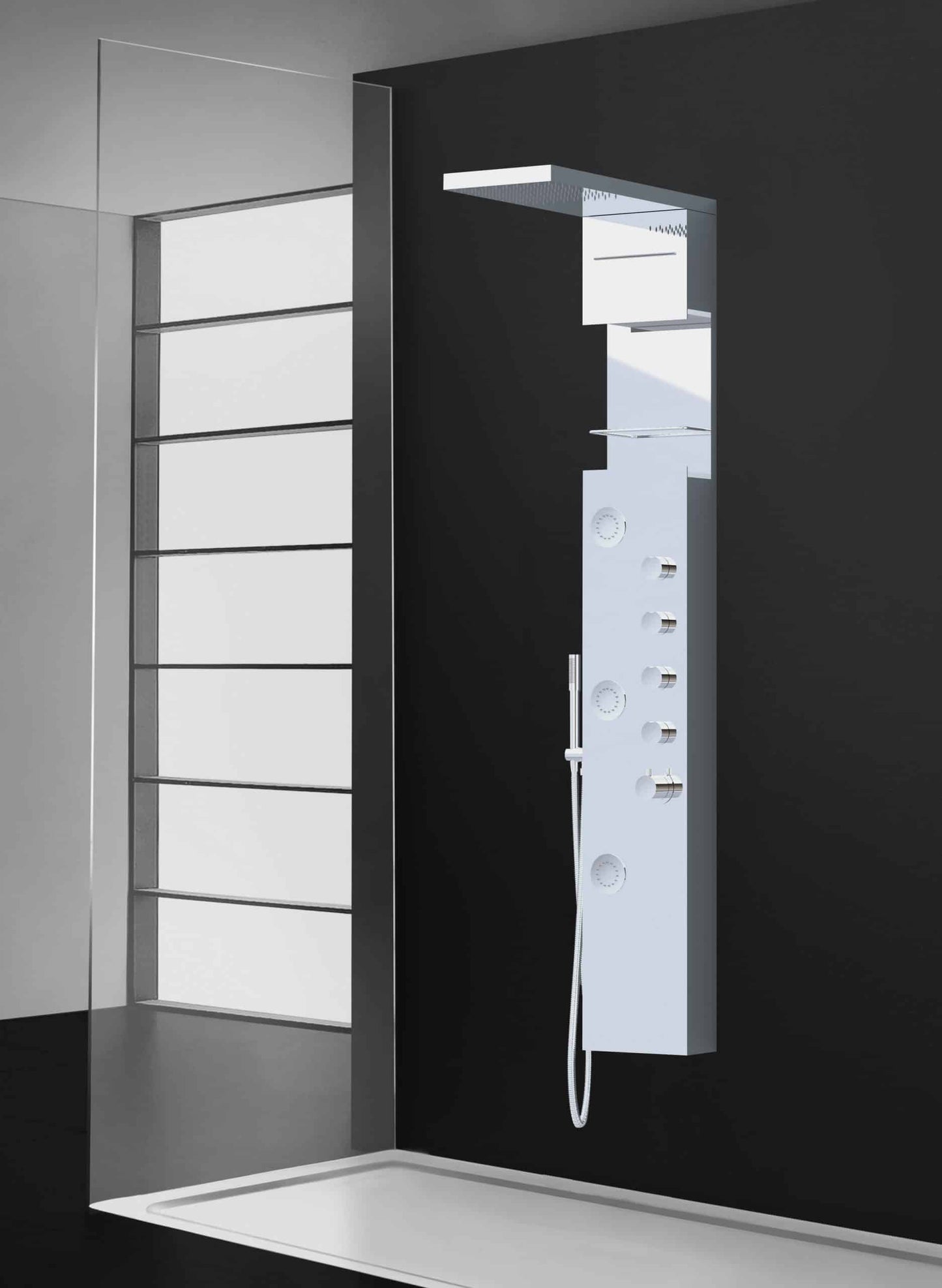 PierDeco AquaMassage 845 Polished Stainless Steel Shower