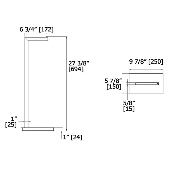 Laloo Floor Stand Paper Holder 9001N