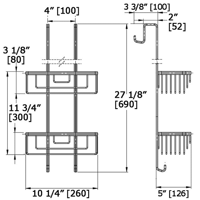 Laloo Hanging Wire Basket 9101