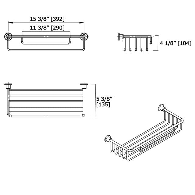 Laloo Wire Bottle Basket 9104