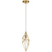 Dainolite 1 Light Incandescent Pendant, Aged Brass Finish - Renoz