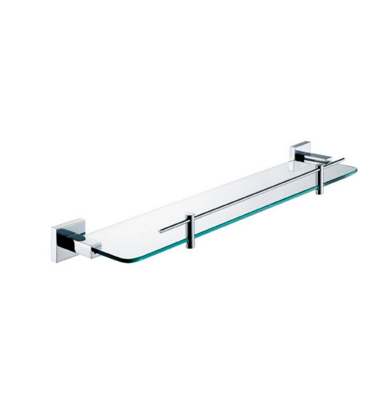 Kube Bath Aqua Piazza Glass Shelf – Chrome - Renoz