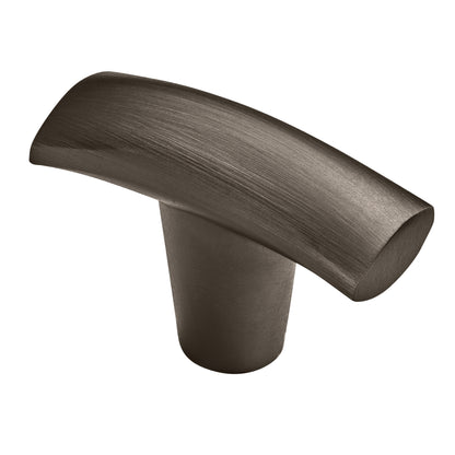 Marathon Hardware Dunbar Modern T-Knob (9370) - Matte Brushed Black Silver