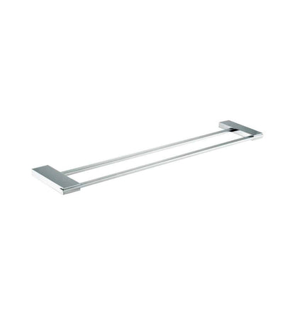 Kube Bath Aqua Fino 24 Inch Double Towel Bar – Chrome - Renoz