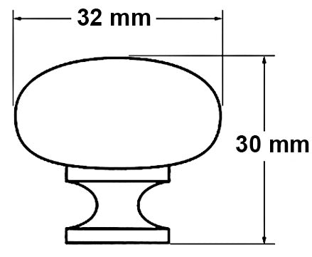 Bouton classique Volta de Marathon Hardware (9530) - Bronze cuivré antique 