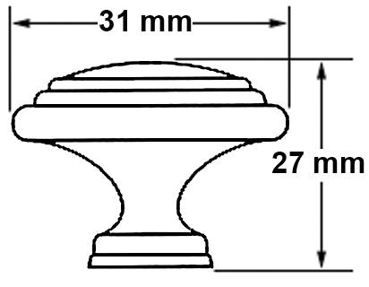 Bouton classique Rook de Marathon Hardware (9653) - Bronze huilé 