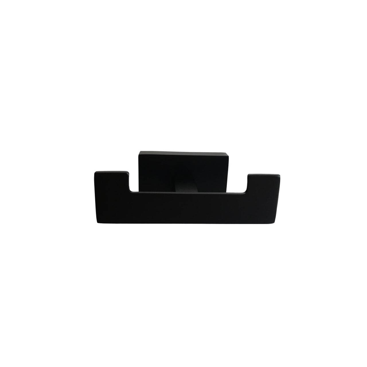 Kube Bath Aqua Plato Double Robe Hook Matte Black - Renoz