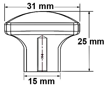 Bouton moderne Bayfield de Marathon Hardware (9770) - Nickel brossé