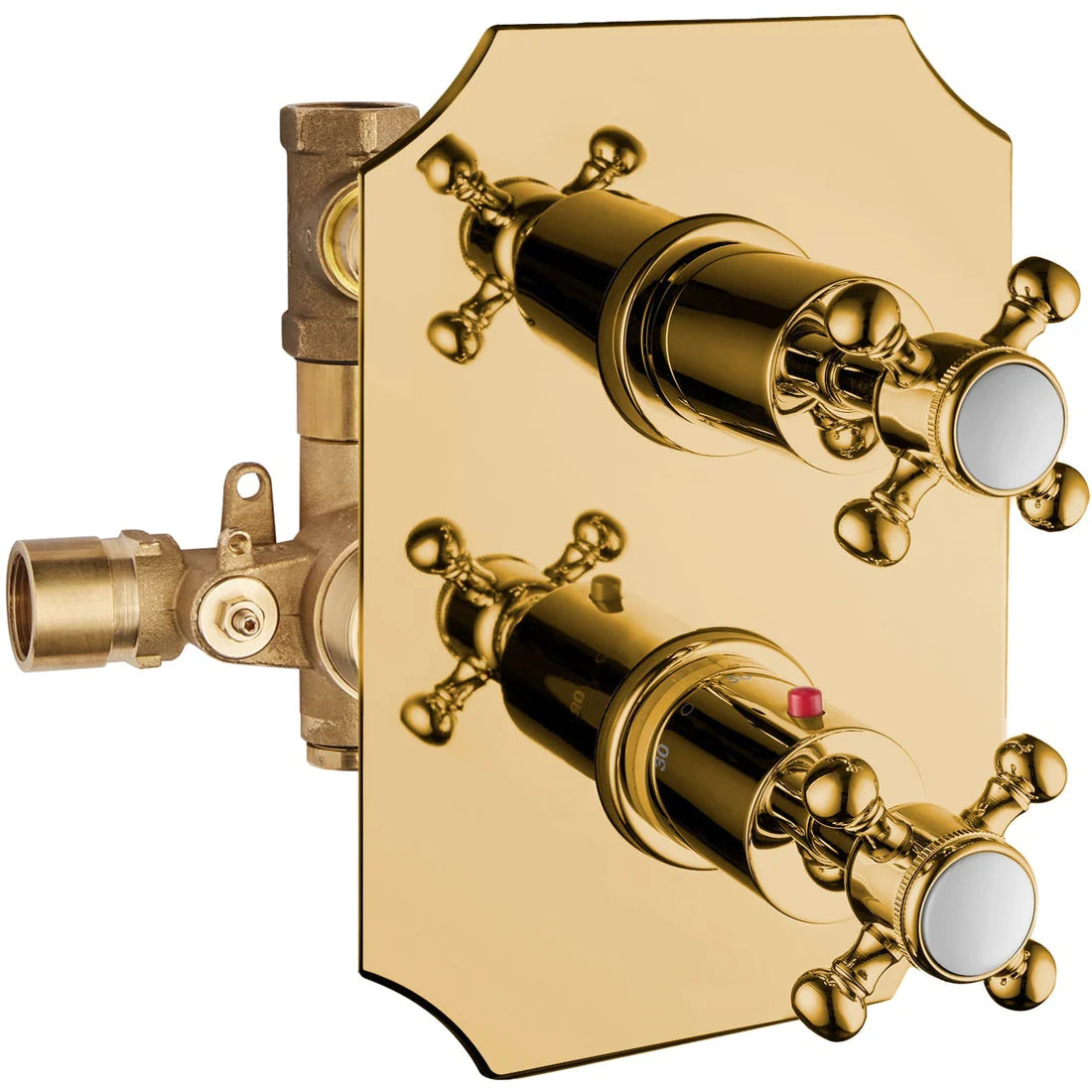 PierDeco Design Adams - 1/2” Thermostatic Valve With 3-way Volume Control