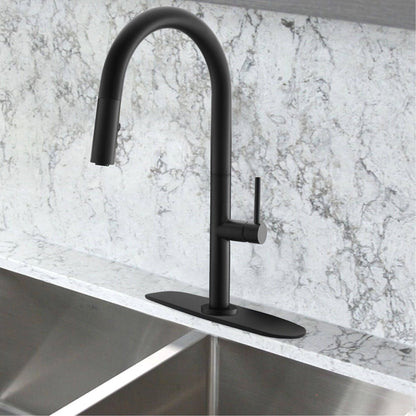 Stylish Kitchen Faucet Plate in Stainless Steel in Matte Black Finish A-802N - Renoz