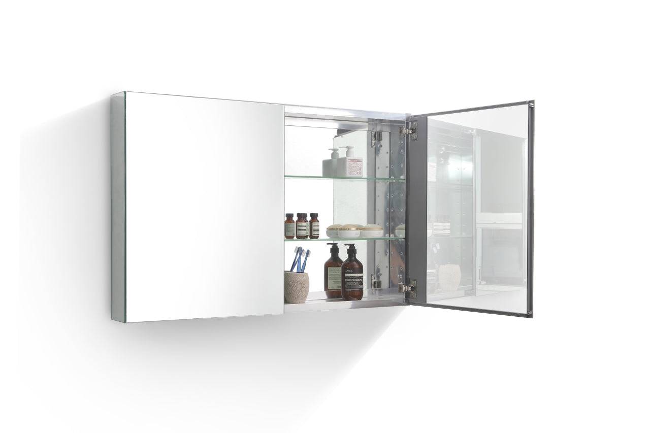 Kube Bath 40" Wide Mirrored Bathroom Medicine Cabinet - Renoz