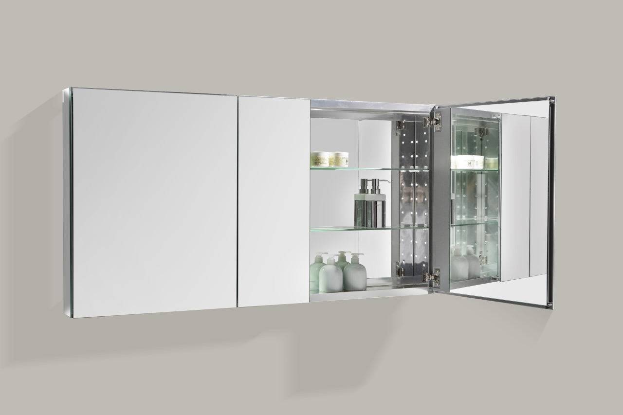 Kube Bath 50" Wide Mirrored Bathroom Medicine Cabinet - Renoz