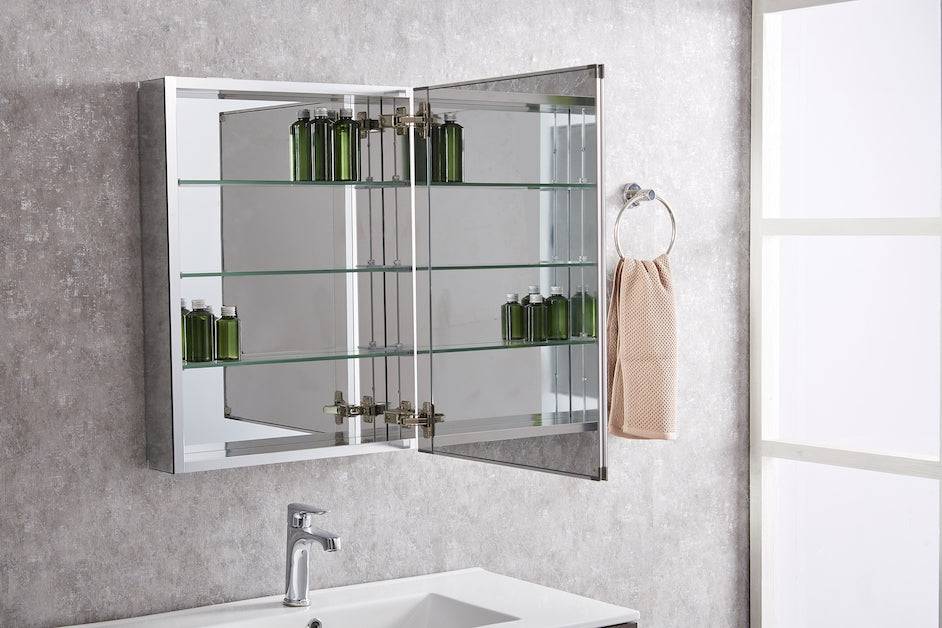 Kube Bath 20" Wide Mirrored Bathroom Medicine Cabinet - Renoz