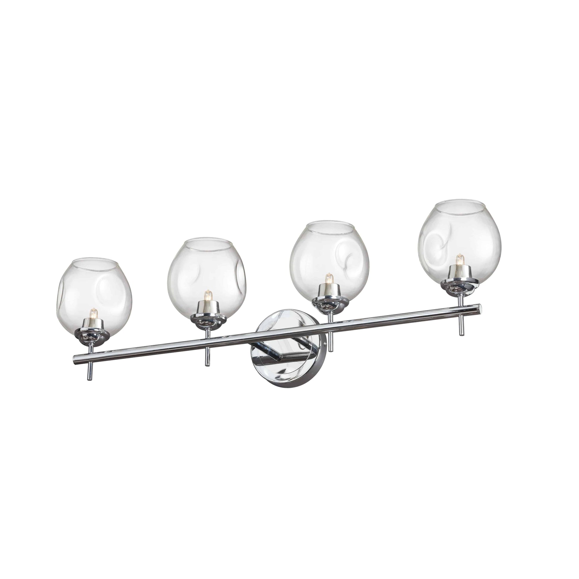 Dainolite 4 Light Halogen Vanity Polished Chrome with Clear Glass - Renoz