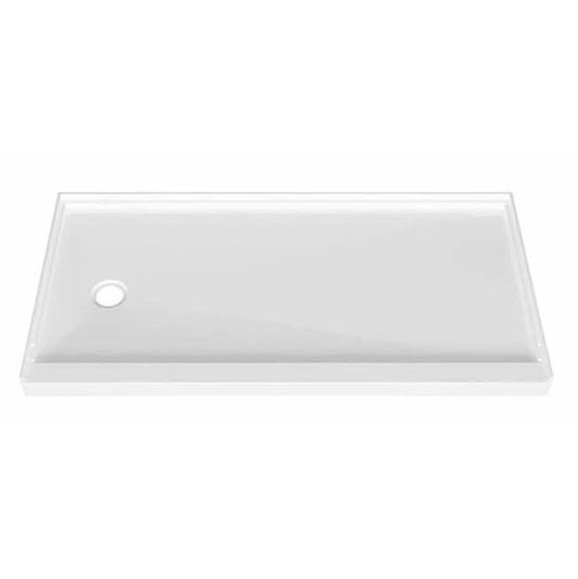 ZITTA Shower base rectangular alcove 60'' x 32'' leak free, L/H drain - Renoz