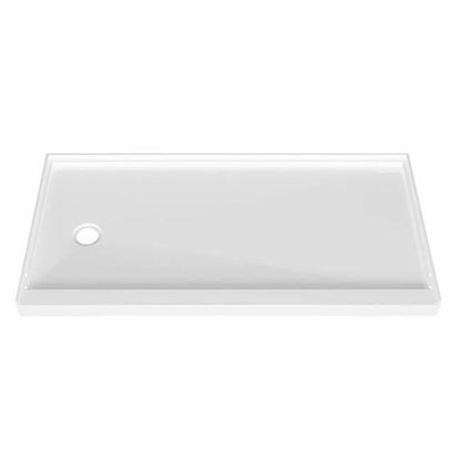 ZITTA Shower base rectangular corner 60'' x 32'' leak free, L/H side, central drain - Renoz