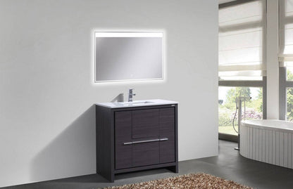 Kube Bath Dolce 36" Floor Mount Bathroom Vanity With Quartz Countertop With 2 Doors And 2 Drawers AD636 - Renoz