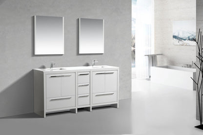 Kube Bath Dolce 72″ Modern Bathroom Vanity With Quartz Countertop