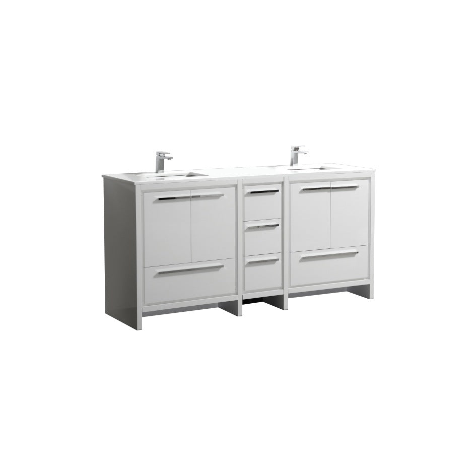 Kube Bath Dolce 72″ Modern Bathroom Vanity With Quartz Countertop