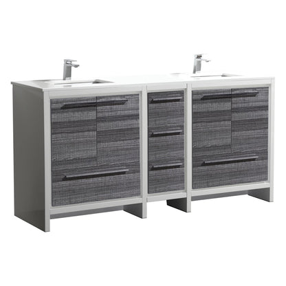 Kube Bath Dolce 72″ Modern Bathroom Vanity With Quartz Countertop