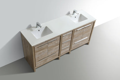 Kube Bath Dolce 72″ Modern Bathroom Vanity With Quartz Countertop