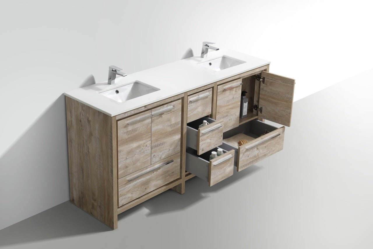 Kube Bath Dolce 72″ Modern Bathroom Vanity With Quartz Countertop