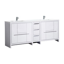 Kube Bath Dolce 84″ Modern Bathroom Vanity With Quartz Countertop