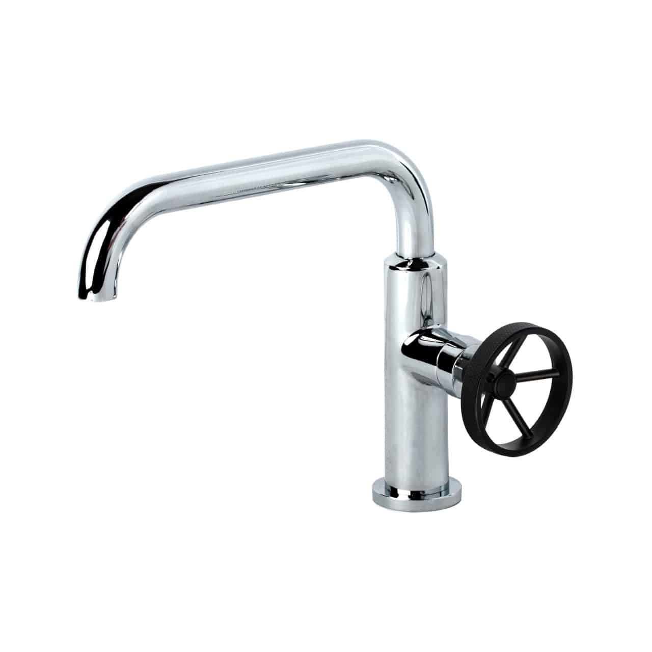 Kube Bath Aqua Loft Single Lever Bathroom Vanity Faucet With Side Handle – Chrome - Renoz