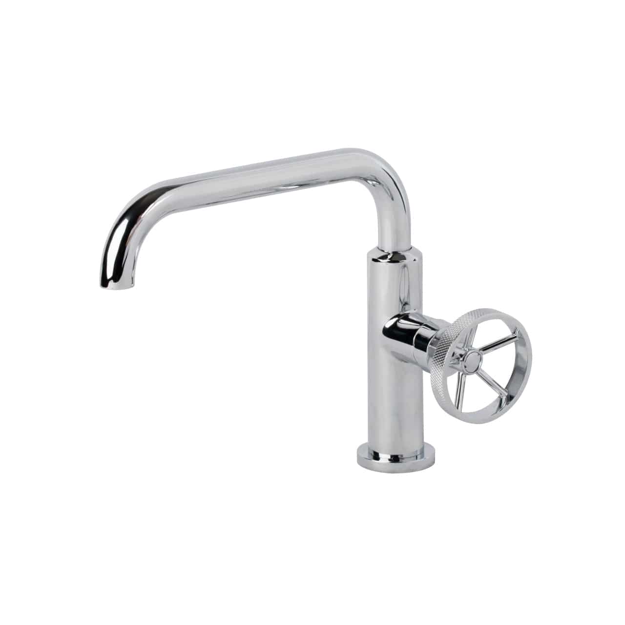 Kube Bath Aqua Loft Single Lever Bathroom Vanity Faucet With Side Handle – Chrome - Renoz