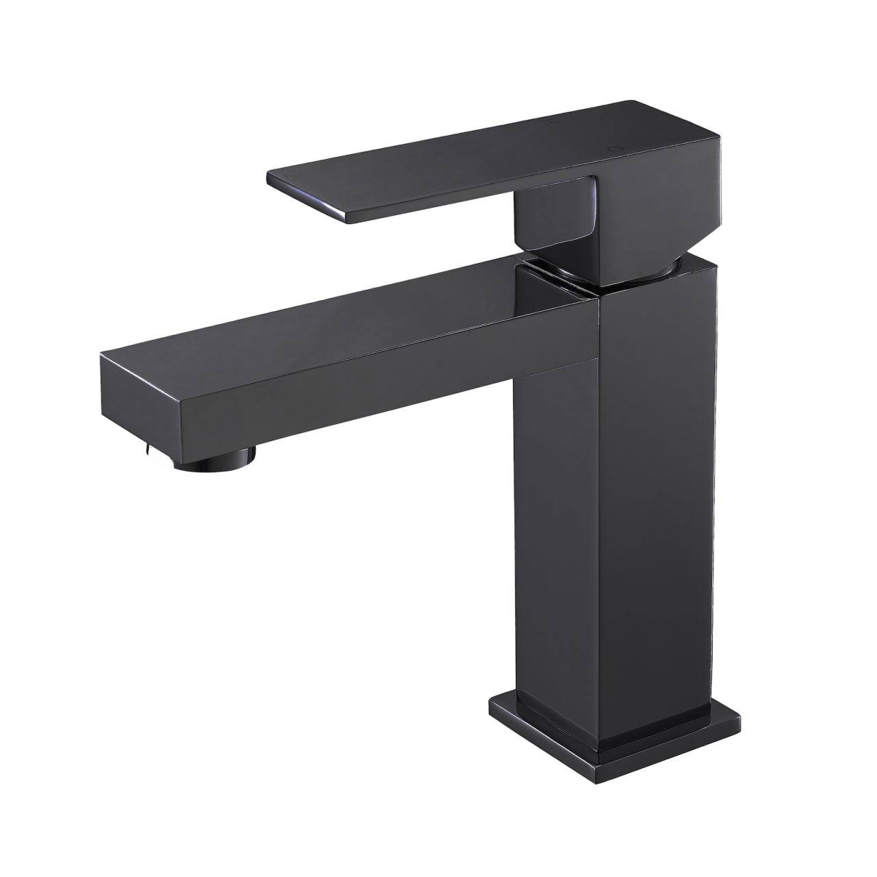 Kube Bath Aqua Kubo Single Lever Bathroom Vanity Faucet – Matte Black - Renoz