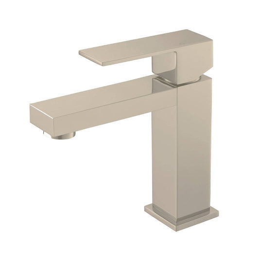 Kube Bath Aqua Kubo Single Lever Bathroom Vanity Faucet – Brushed Nickel - Renoz