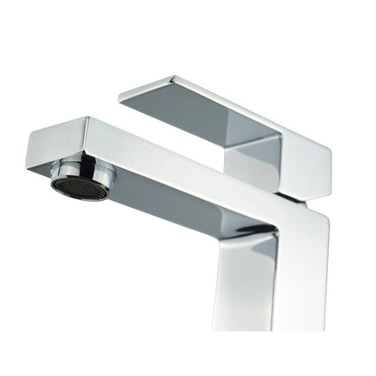 Kube Bath Aqua Kubo Single Lever Bathroom Vanity Faucet – Chrome - Renoz