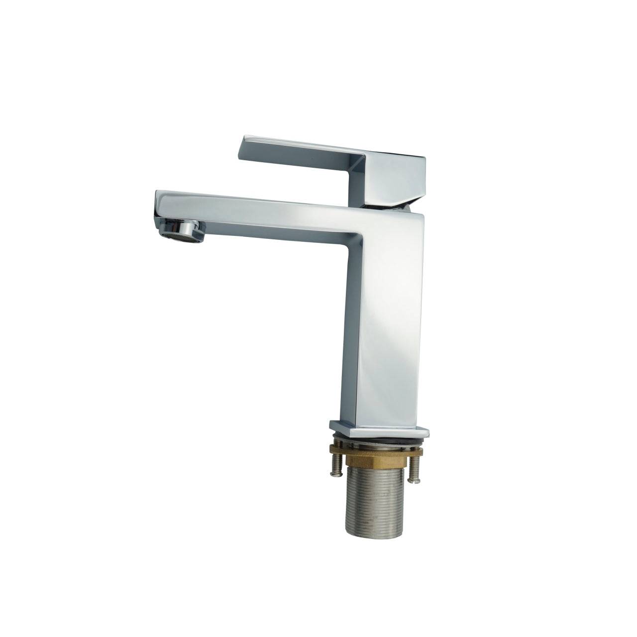 Kube Bath Aqua Kubo Single Lever Bathroom Vanity Faucet – Chrome - Renoz