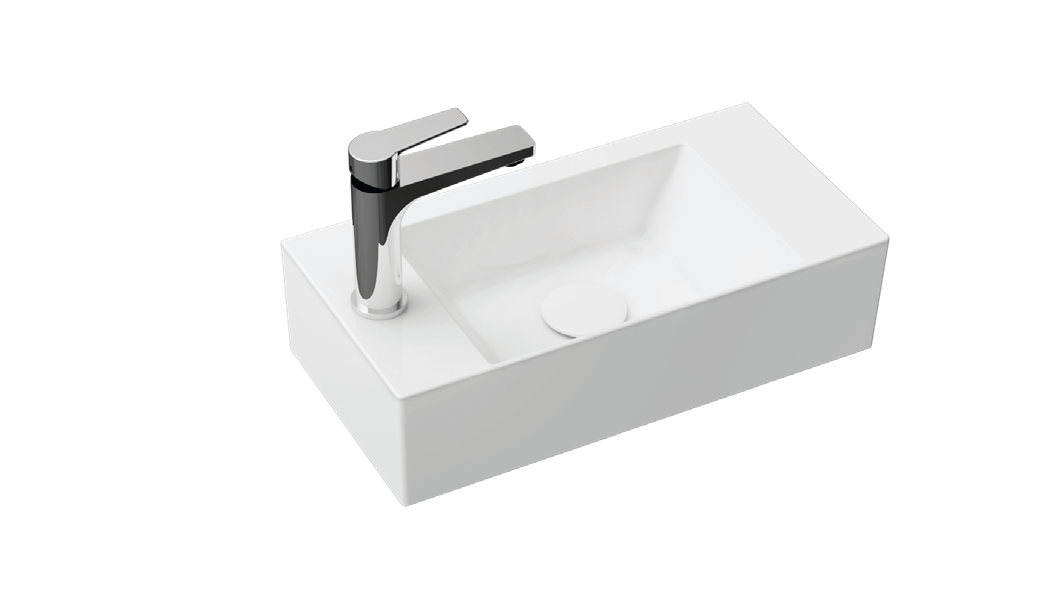 Streamline Cavalli ALD-50X25 Rectangular Sit-on or Wall Mount Basin Bathroom Sink - Renoz