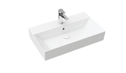 Streamline Cavalli Rectangular Sit-on or Wall Mount Basin Bathroom Sink 27-1/2" X 16-1/2" - Renoz