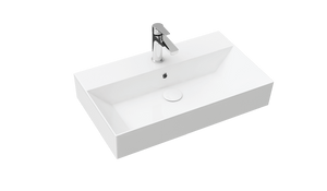 Streamline Cavalli Rectangular Sit-on or Wall Mount Basin Bathroom Sink 27-1/2