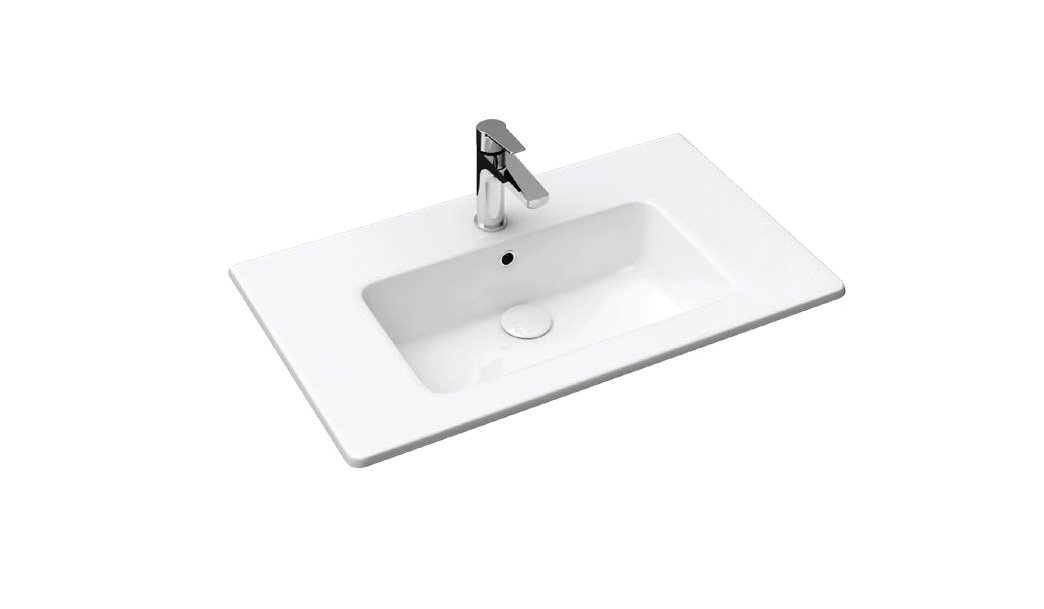 Streamline Cavalli ALD-SLIM81 Slim Drop-in or Wall Mount Basin Bathroom Sink - Renoz