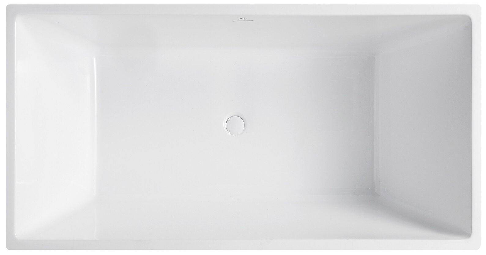 Bagno Italia Amazon 63" x 32" x 24" Glossy White One Piece Freestanding Bathtub AM123160 - Renoz